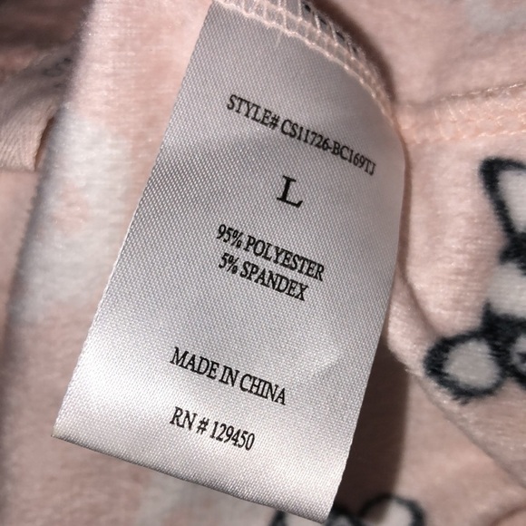 Como Vintage pink soft pajama pants size large dog puppy print - Picture 4 of 8